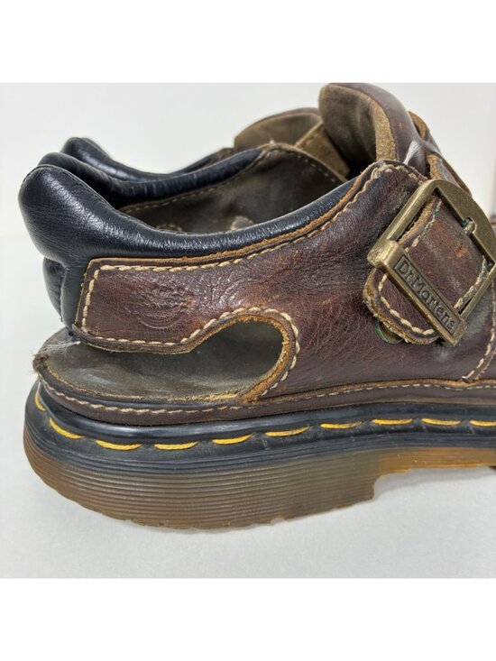 VTG Y2K Dr Martens 8A26 Bark Grizzly Chunky Fisherman Sandals Mens 13 Brown main image 12